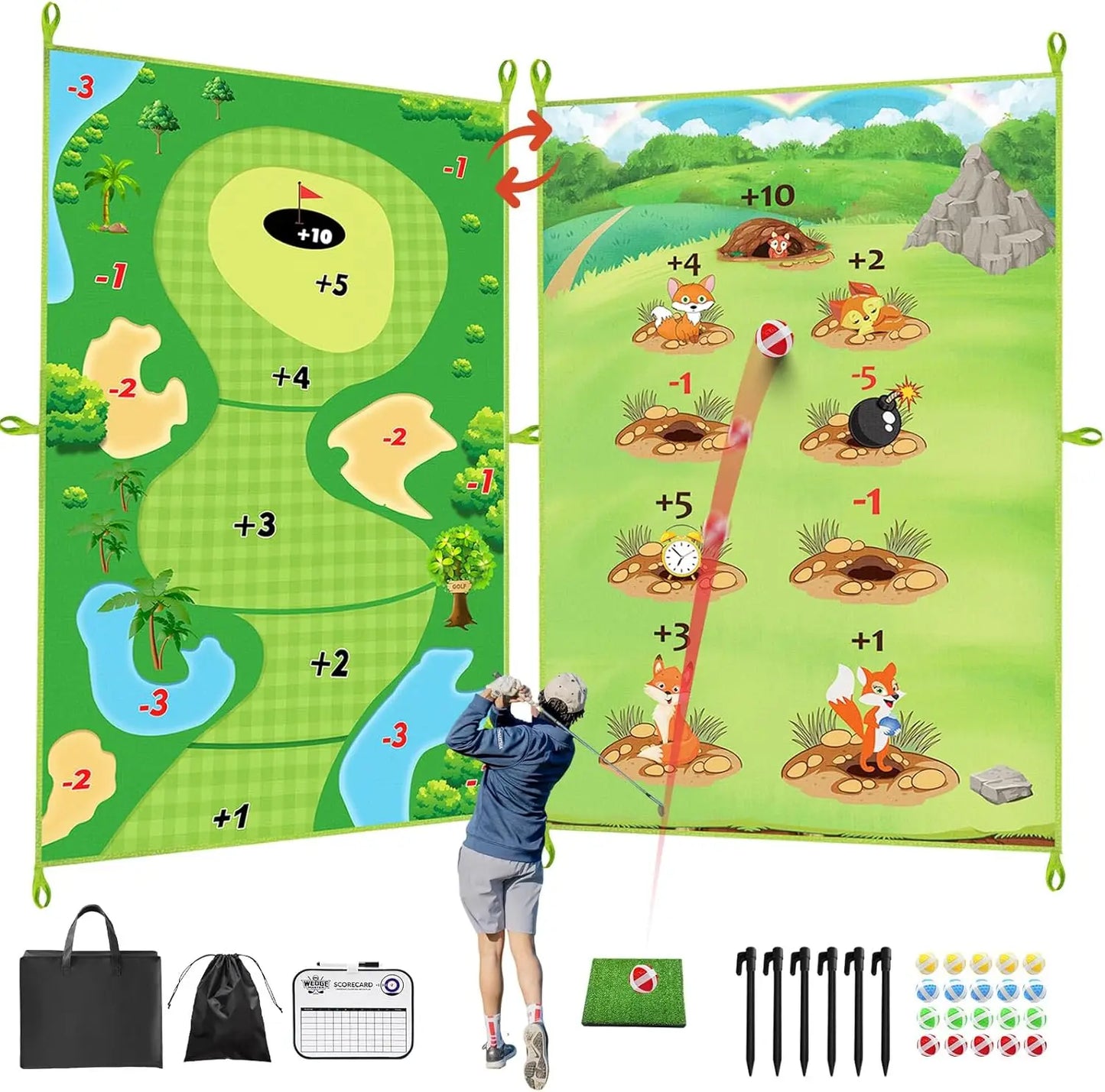 Kids Golf Chipping Game Set or Fun Side Game at a Yard Party