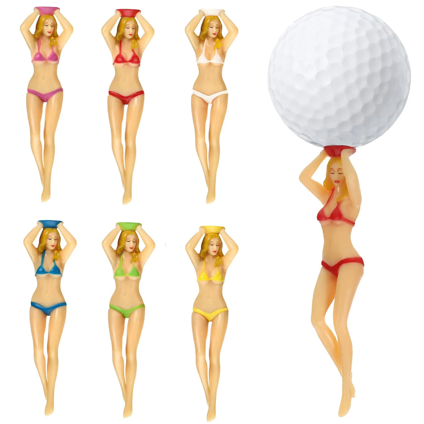 Pin-up Girl Golf Tee 6pcs Plastics