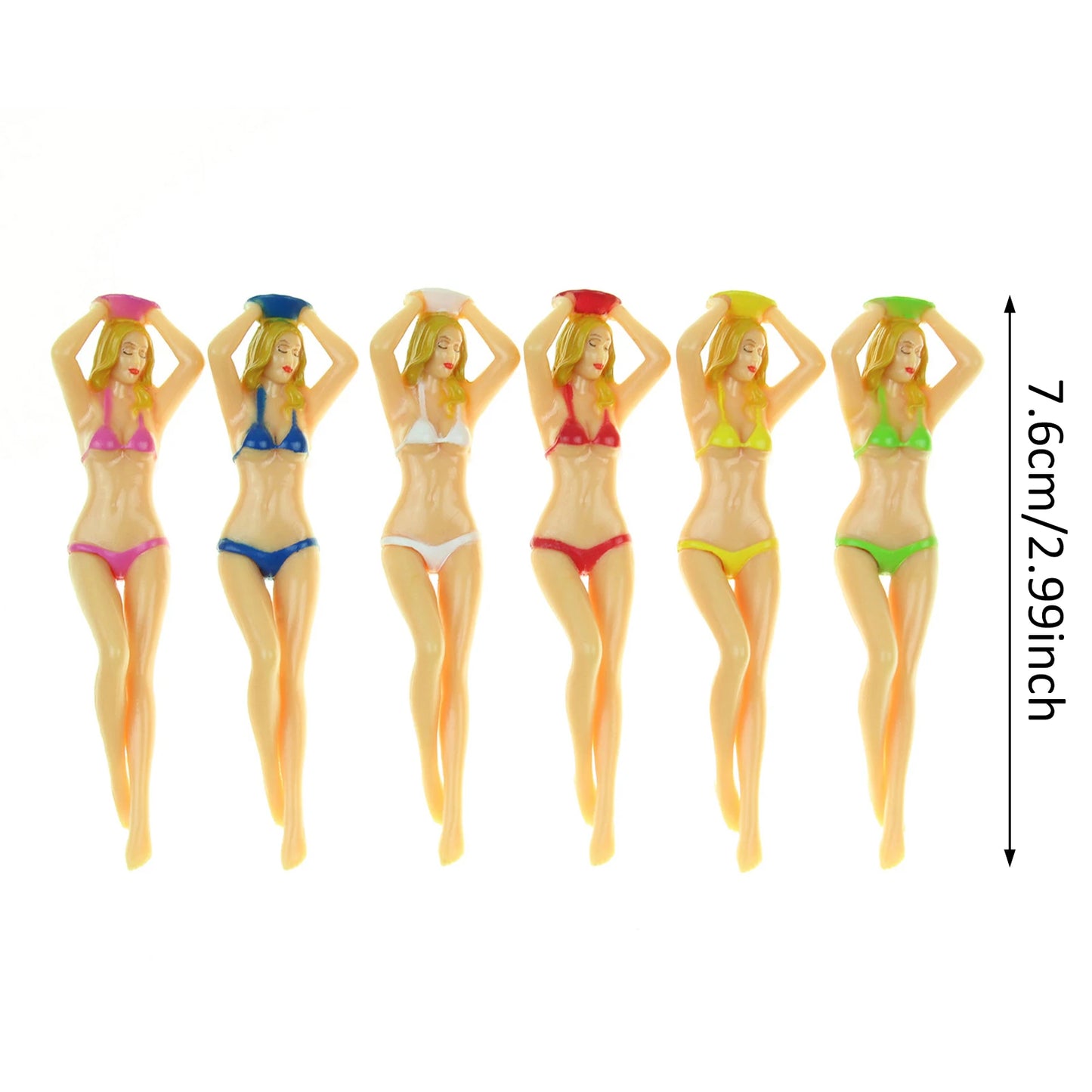 Pin-up Girl Golf Tee 6pcs Plastics