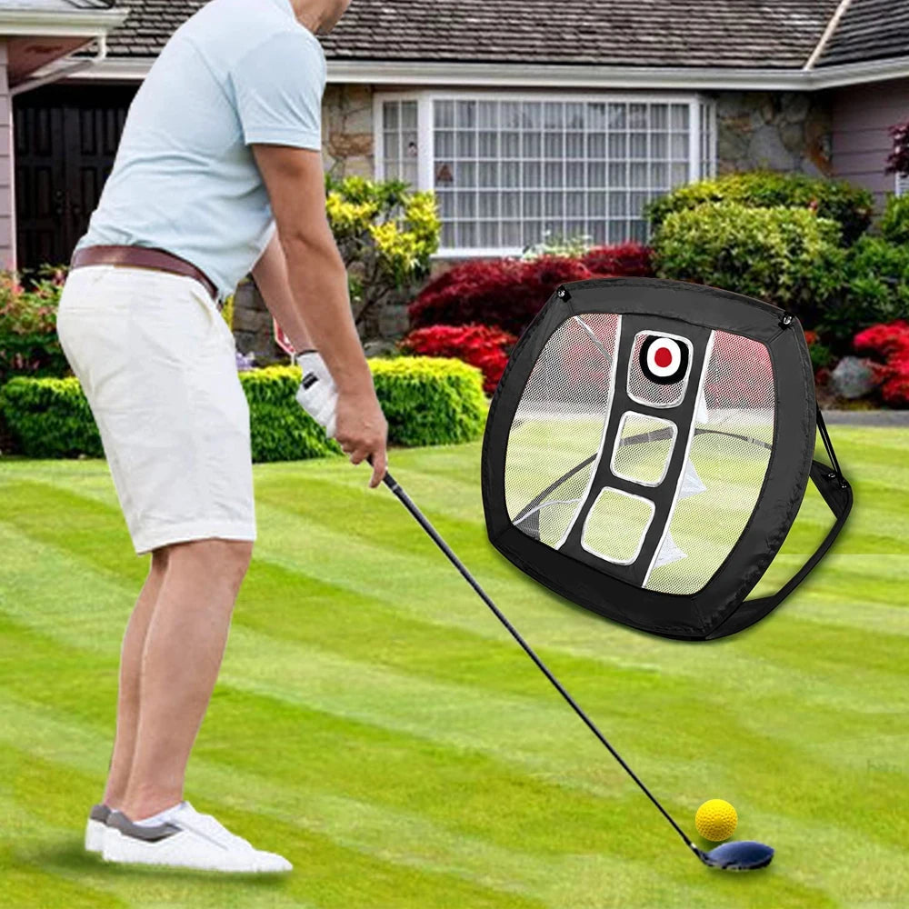 Pop-Up Golf Chipping Net with Mat - Improve Your Game Now!