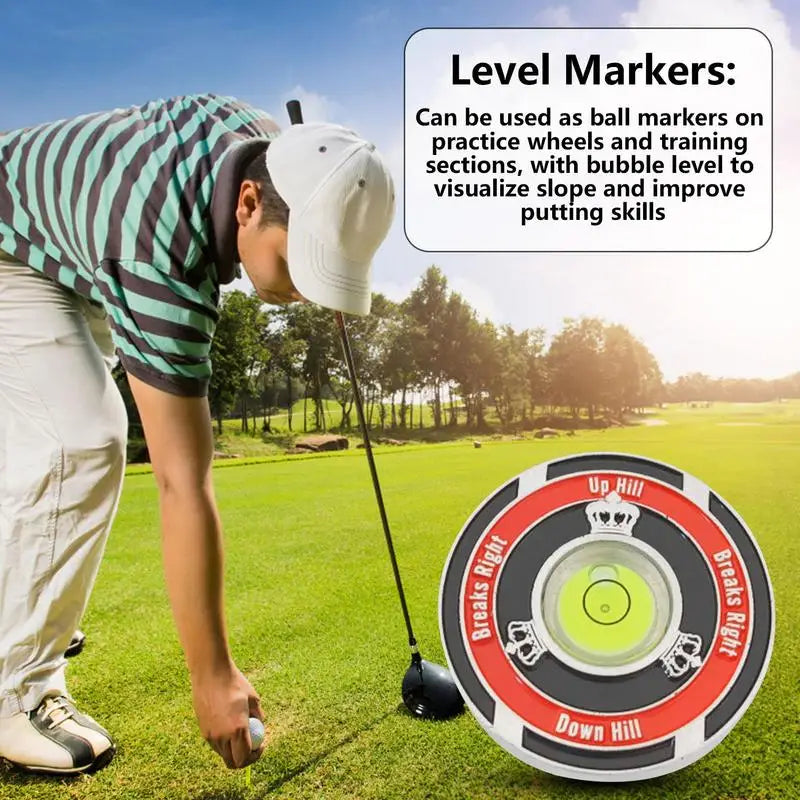 Golf Level Marker Ball Marker With Bubble Level Golf Accessories